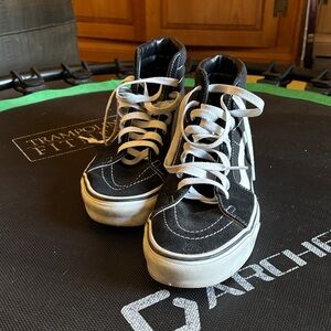 Vans Black and White Canvas Sneakers